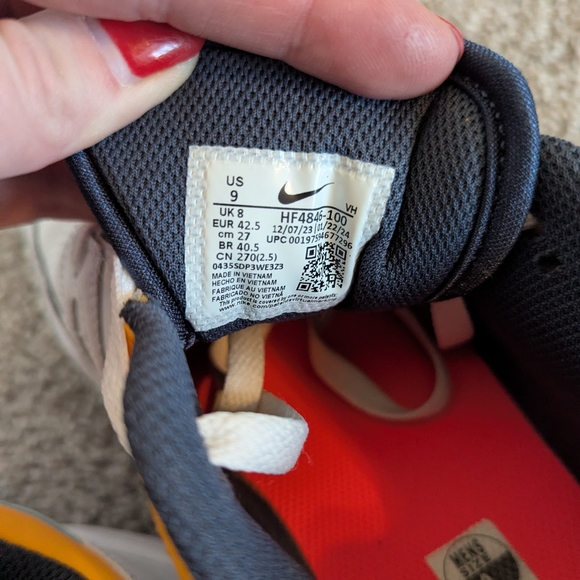 Nike Full Force Low Leather Sneakers - White, Pink, Blue 90s Neon sz 9 - Picture 6 of 8